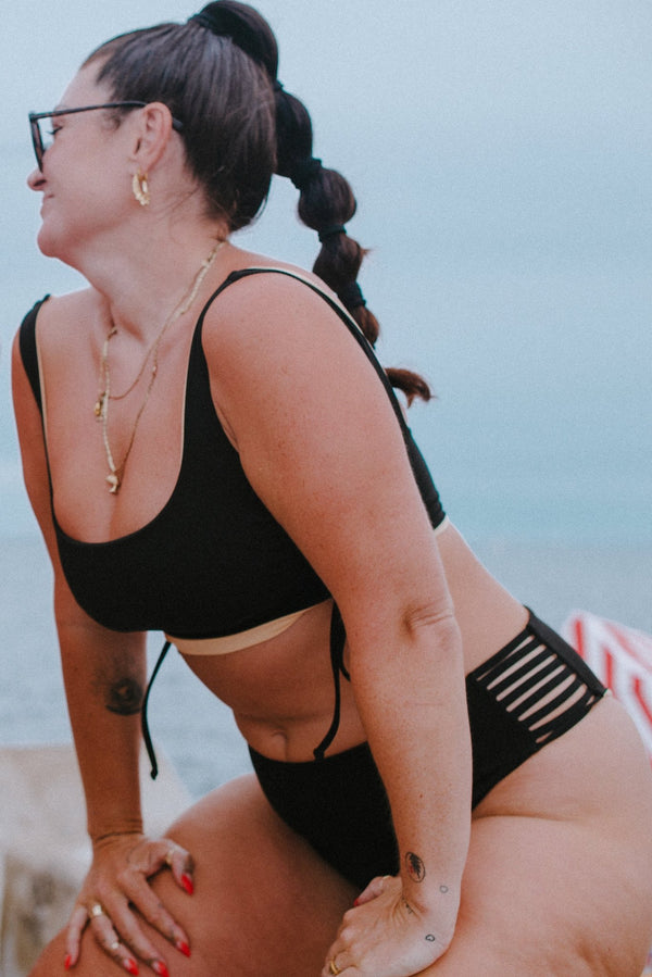 Super Support Reversible Vest Top In Peach Nights - Manners London