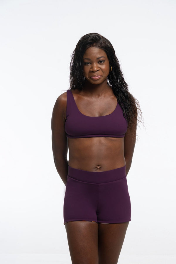 THE Shorts In Spicy Leopard Print and Deep Plum Reversible - Manners London