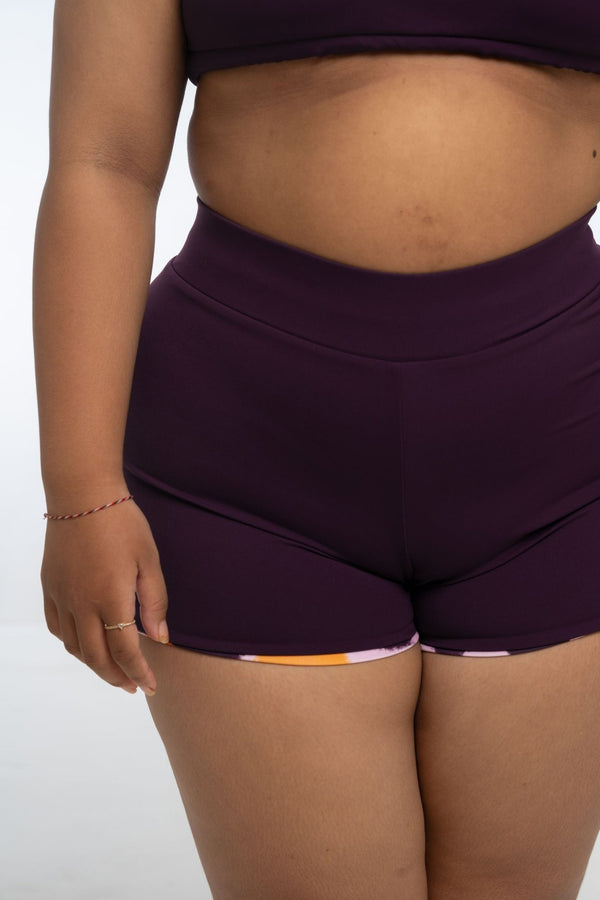 THE Shorts In Spicy Leopard Print and Deep Plum Reversible - Manners London