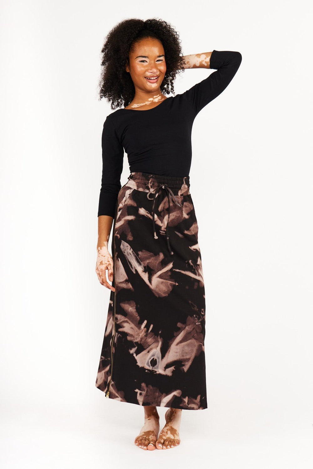 Trackie Midi Skirt Petite in Hujan Manis - Manners London