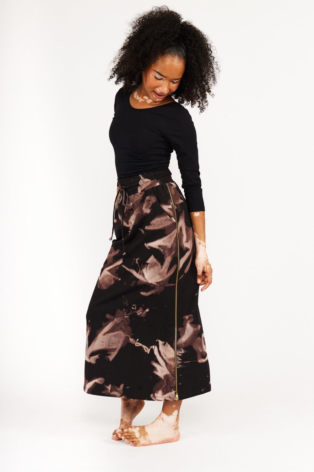 Trackie Midi Skirt Petite in Hujan Manis - Manners London