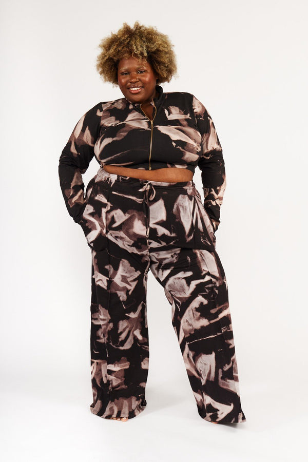 Trackie Trousers Wide Leg Tall in Hujan Manis - Manners London