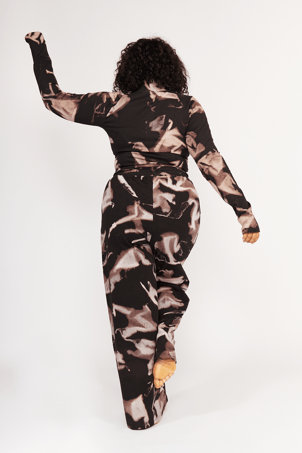 Trackie Trousers Wide Leg Tall in Hujan Manis - Manners London