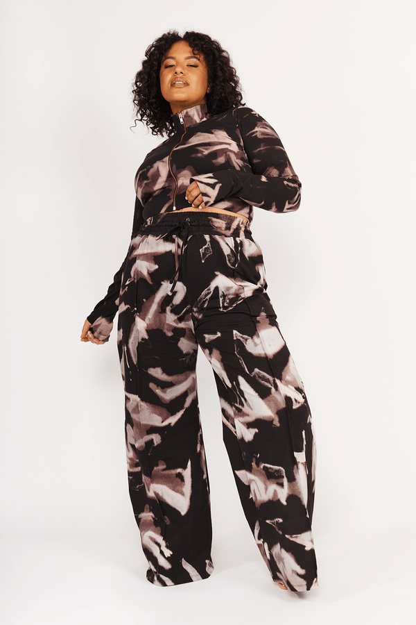 Trackie Trousers Wide Petite in Hujan Manis - Manners London