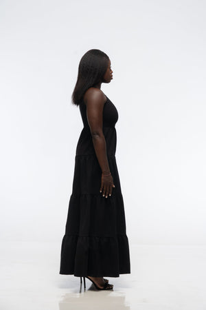 Tuya Dress Maxi sleevless in Black - Manners London