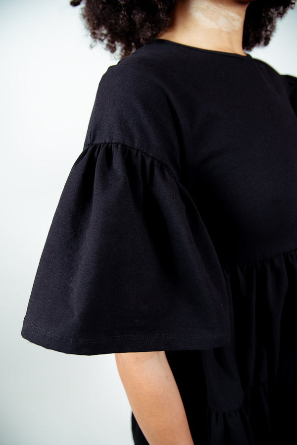 Tuya Dress Mini in Black - Manners London