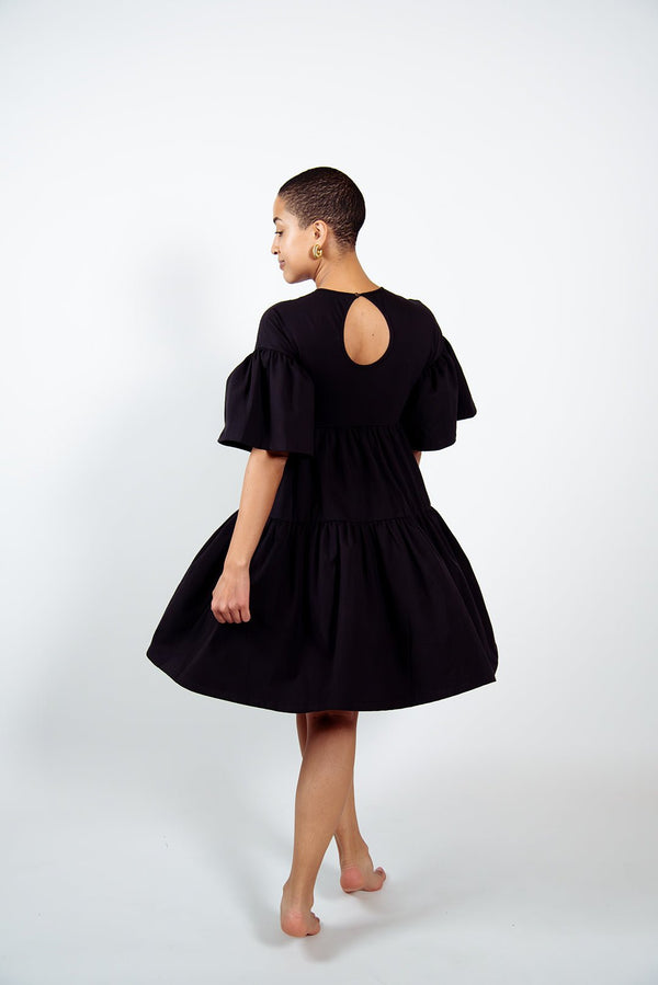 Tuya Dress Mini in Black - Manners London