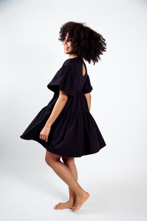 Tuya Dress Mini in Black - Manners London