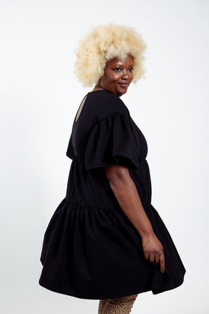 Tuya Dress Mini in Black - Manners London