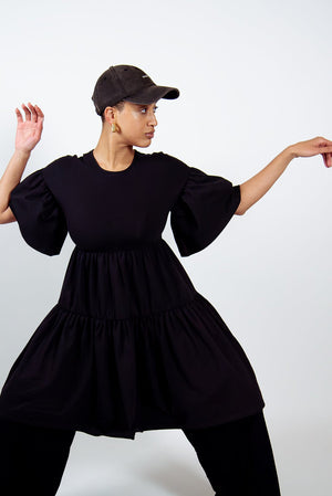 Tuya Dress Mini in Black - Manners London