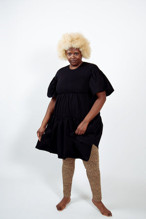 Tuya Dress Mini in Black - Manners London