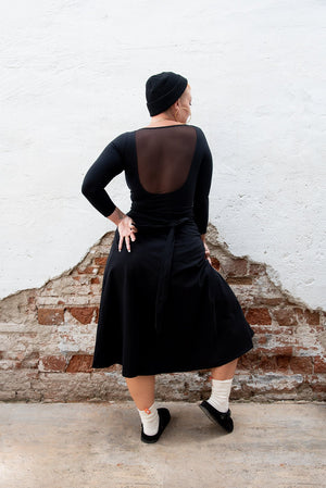 Wrap Midi Skirt In Black - Manners London