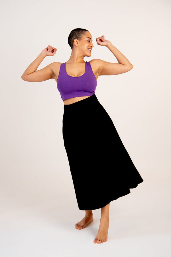 Wrap Midi Skirt In Black - Manners London