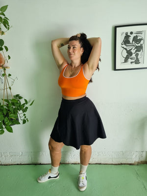 Wrap Mini Skirt in Black - Manners London