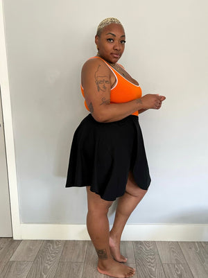 Wrap Mini Skirt in Black - Manners London