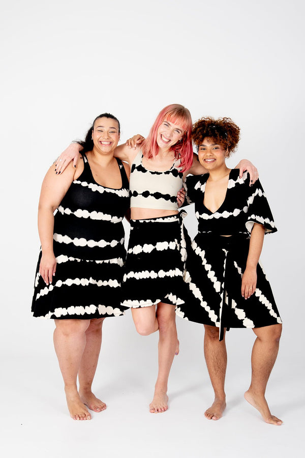 Wrap Skirt Mini In Blot Black - Manners London