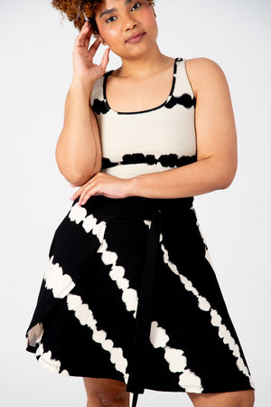 Wrap Skirt Mini In Blot Black - Manners London