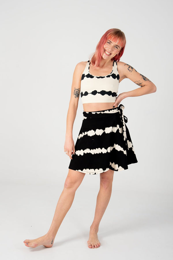 Wrap Skirt Mini In Blot Black - Manners London