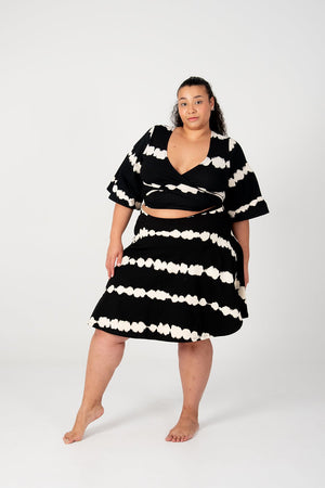 Wrap Skirt Mini In Blot Black - Manners London