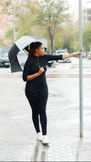 Zip Jumpsuit in Black - Manners London