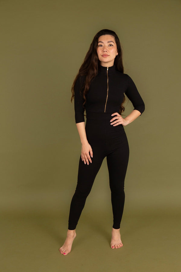 Zip Jumpsuit in Black - Manners London