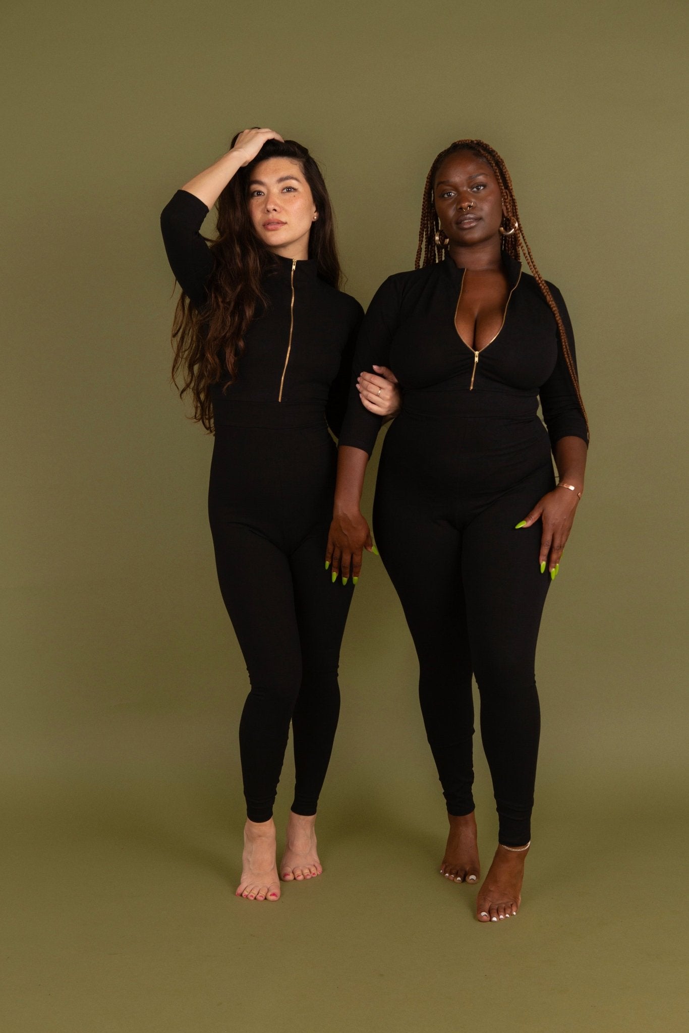 Zip Jumpsuit in Black