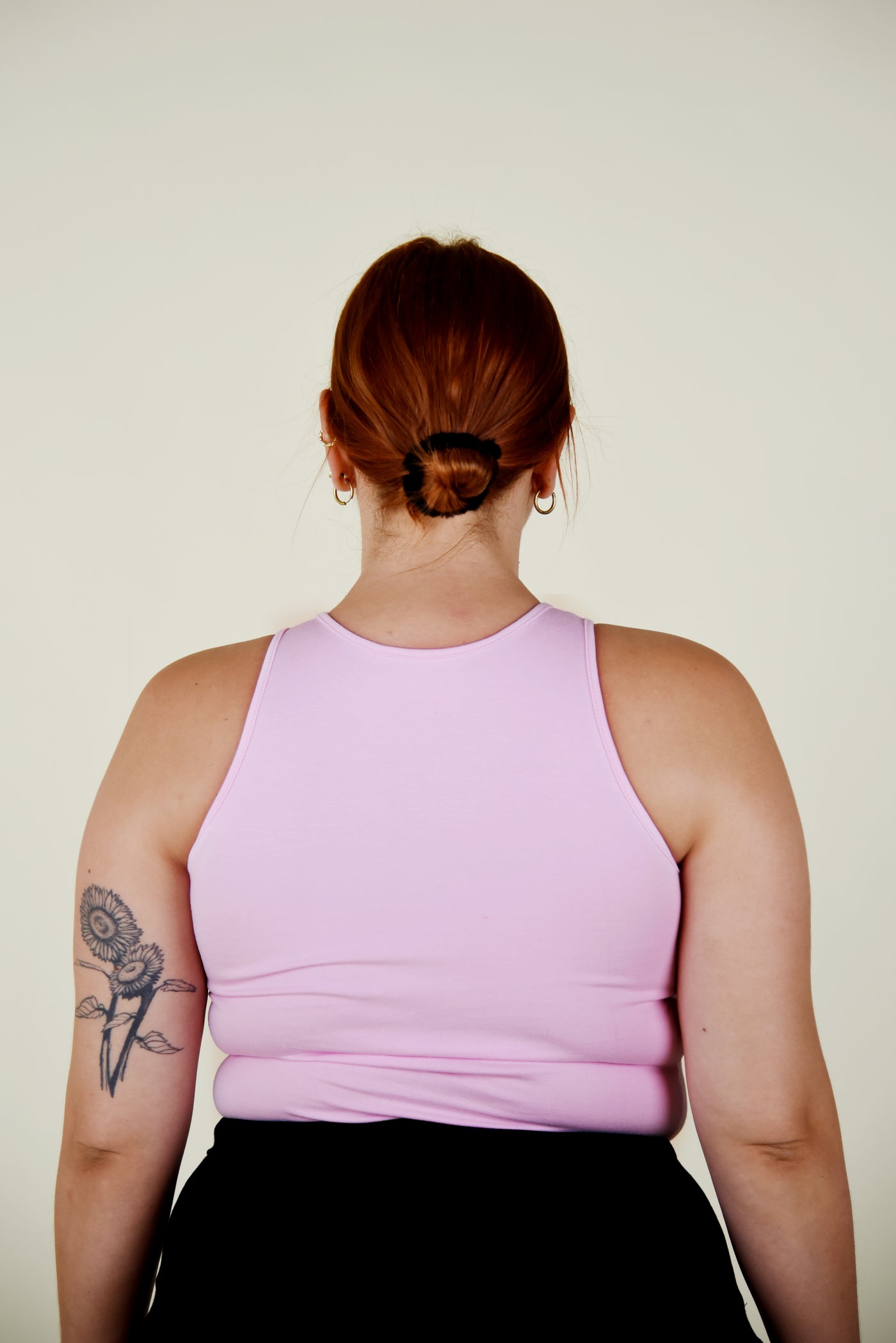 Iza Full Length Vest Top in Pastel Pink