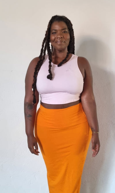 Iza Crop Vest Top in Pastel Pink