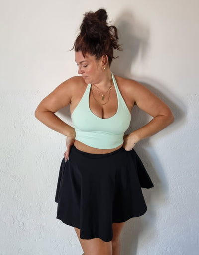 Halter crop top in Minty