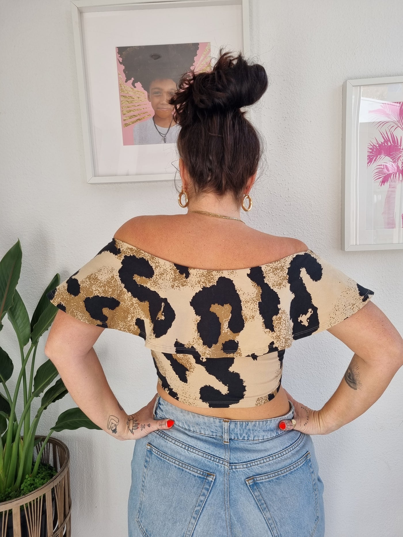 Diida crop top in New Leopard