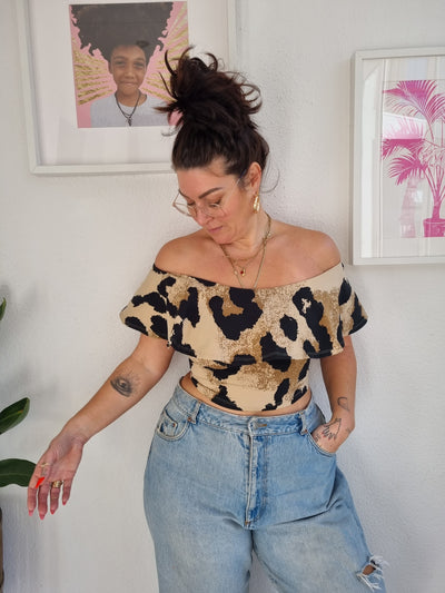 Diida crop top in New Leopard