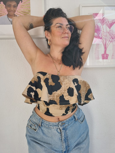 Diida crop top in New Leopard