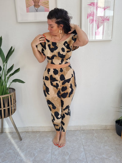 Diida crop top in New Leopard