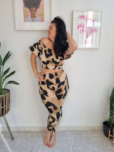 Super High Waisted Tib Pant in New Leopard