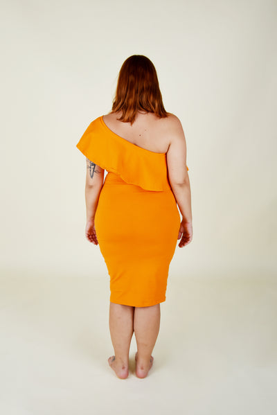 Diida Dress in Tangerine