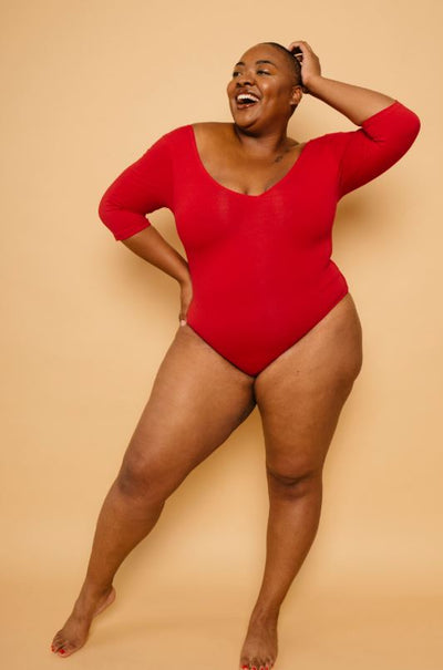 VV Bodysuit in Pomegranate Red