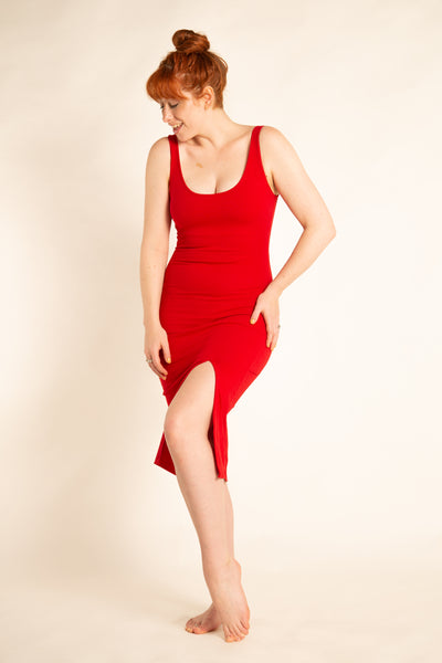 Api Dress in Pomegranate Red