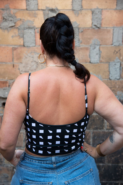 Scoop Crop Vest Top in Esk
