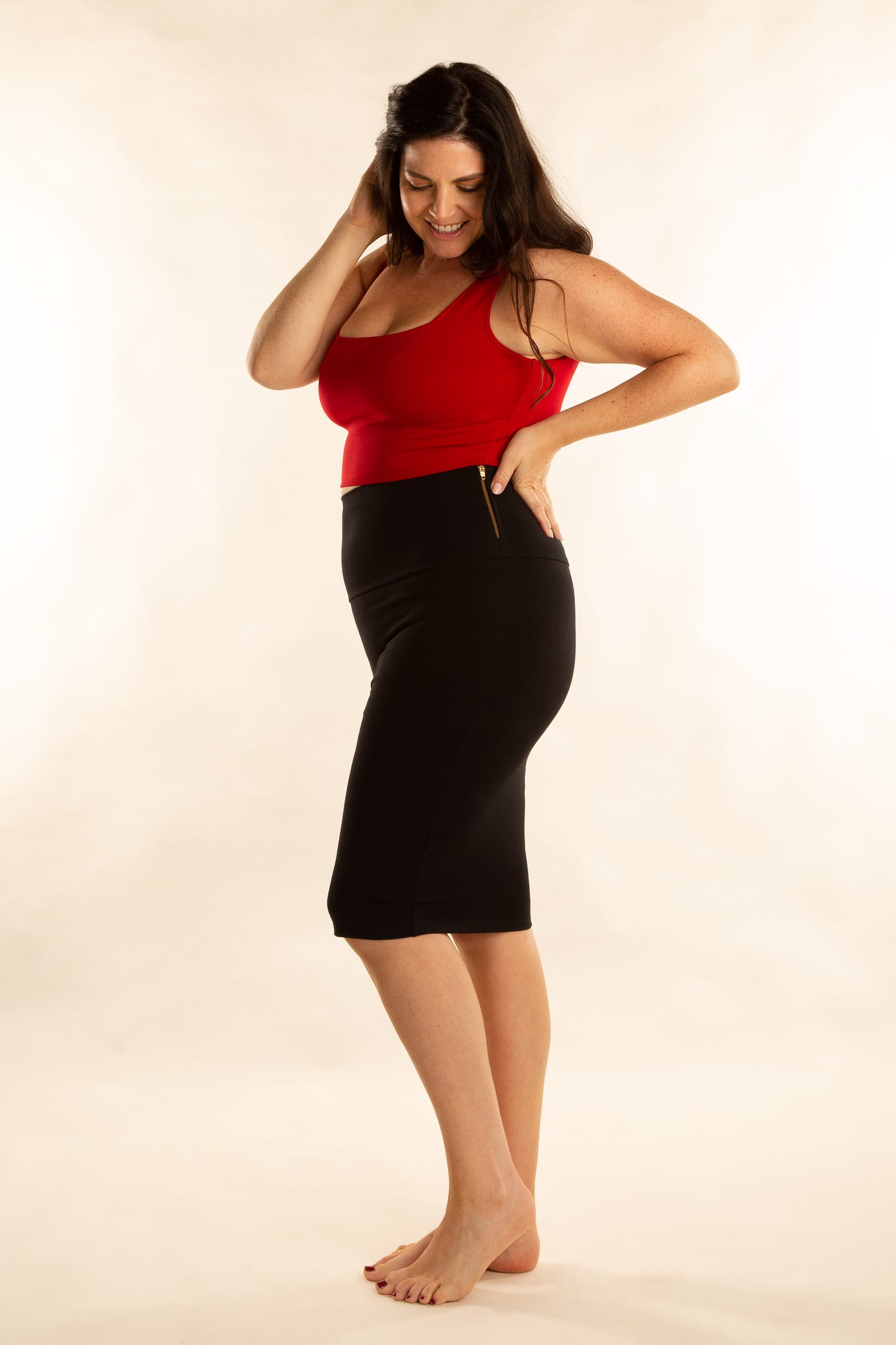 Favell Pencil Skirt In Black