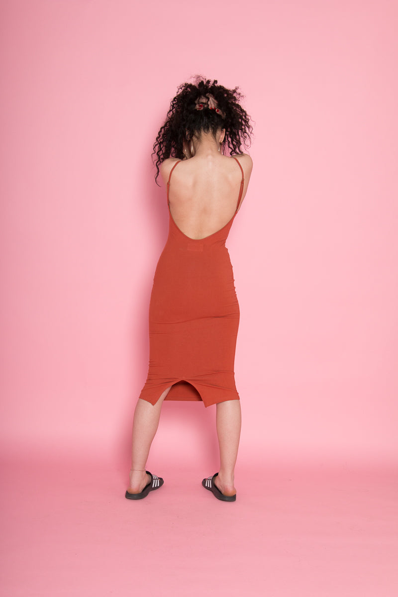 Nata Dress in Burnt Orange