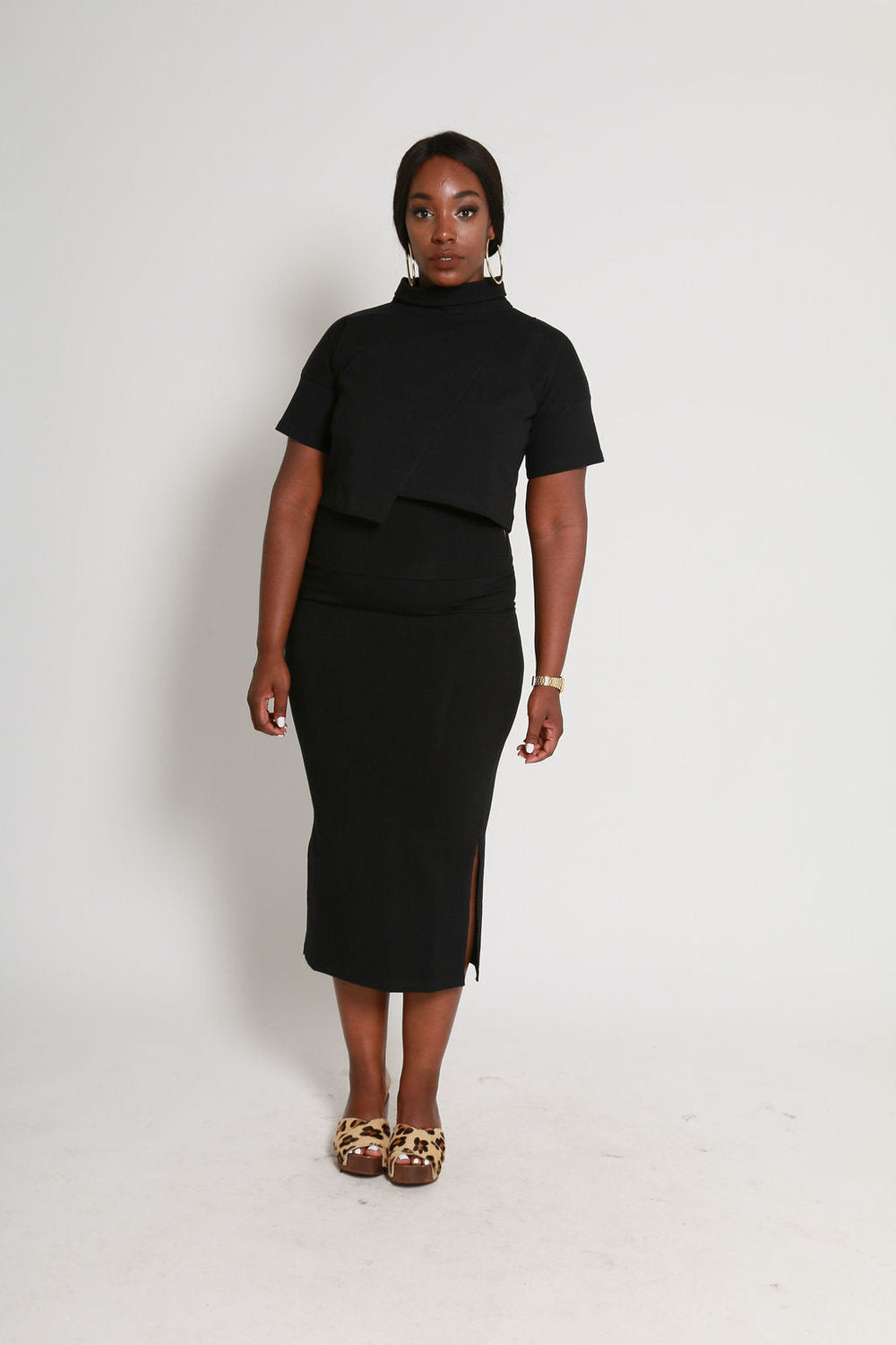 Kafu Midi Skirt in Black