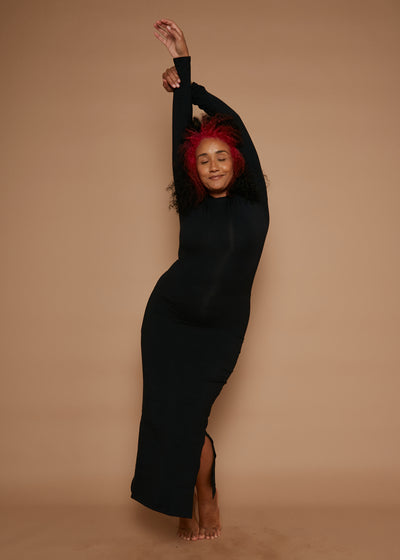 Leki Midi Dress in Black