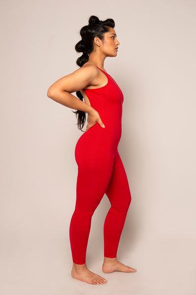 Santai Jumpsuit Pomegranate Red