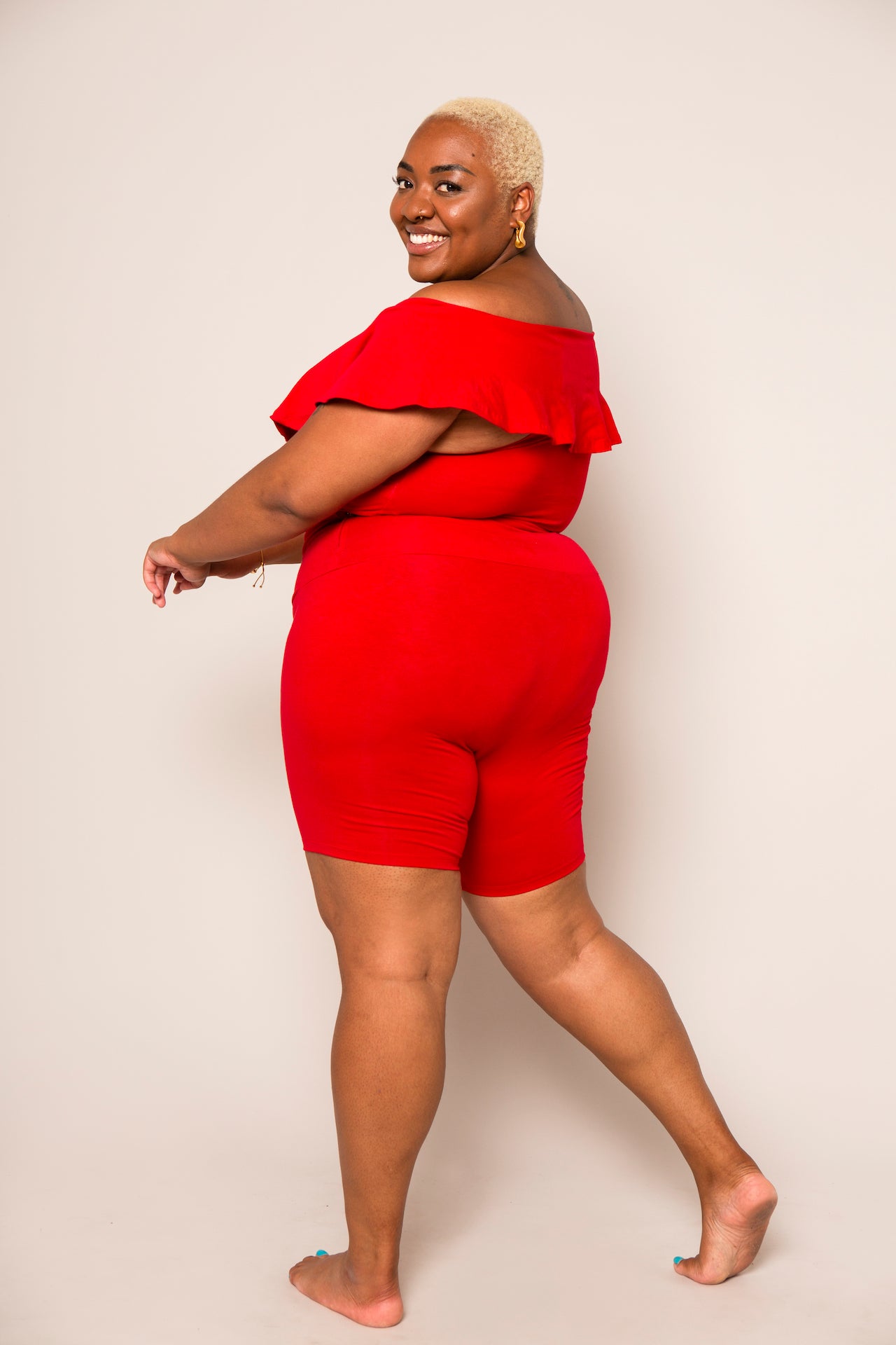 Diida Crop Top in Pomegranate Red