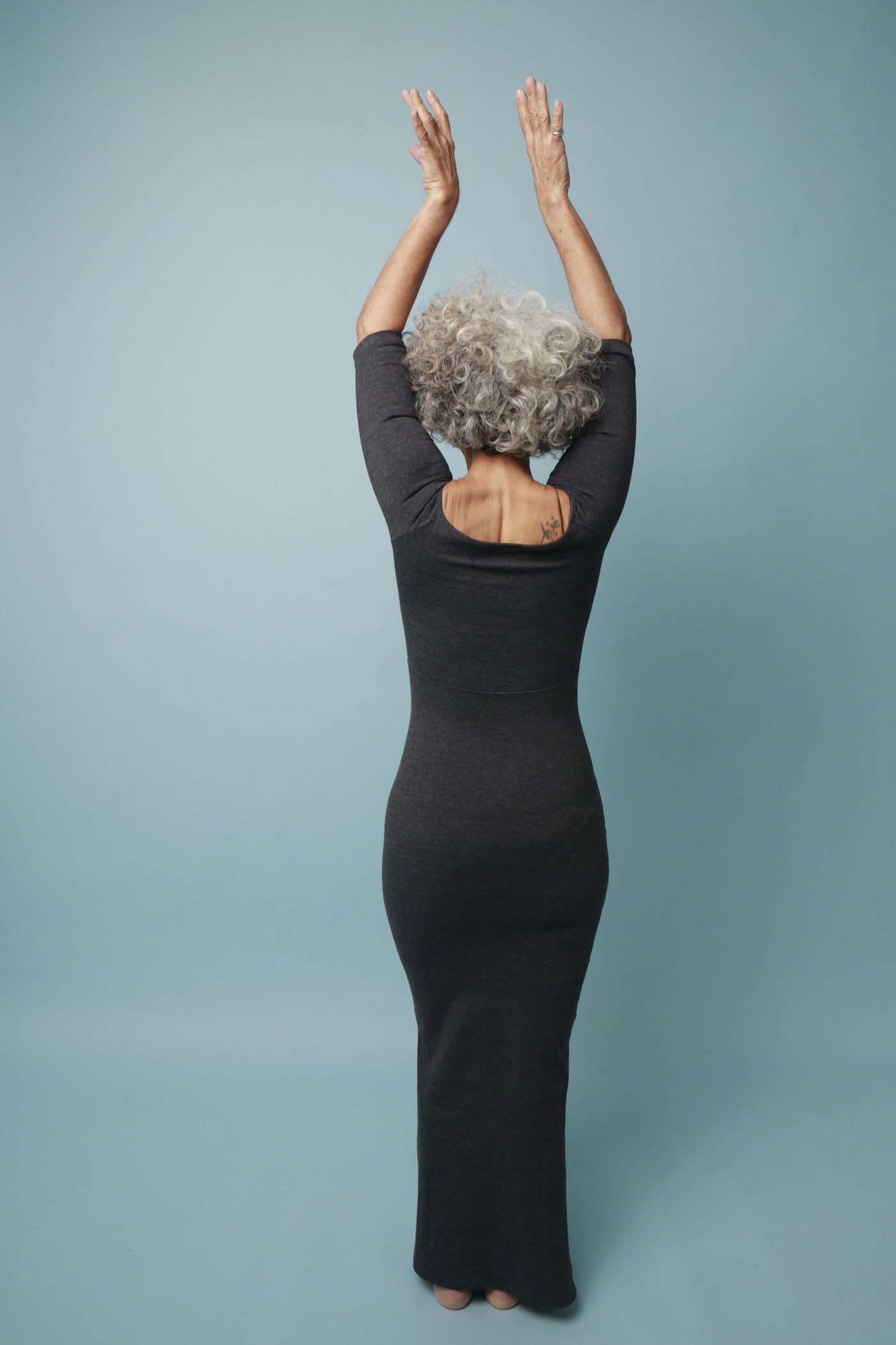 Baza Midi Dress 3/4 sleeve in Misty Grey