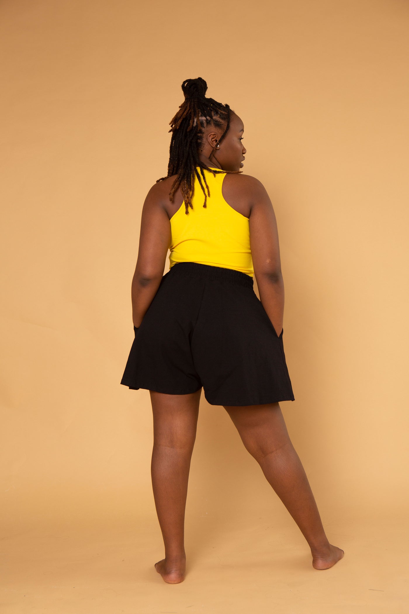 Short shorts in Black