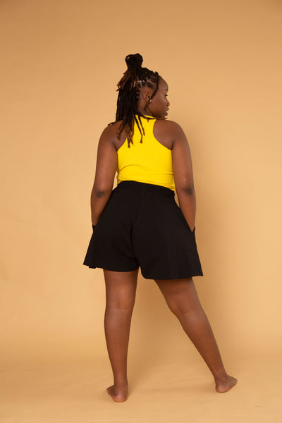 Short shorts in Black