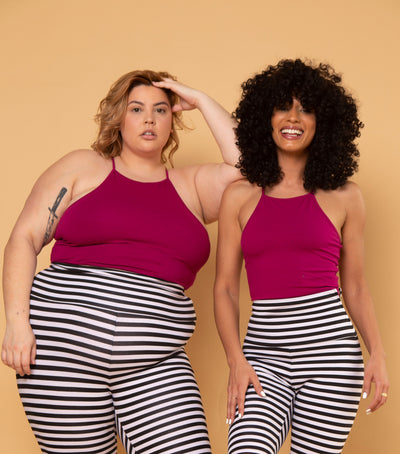 EKA Racer Crop in Pinky-Purply