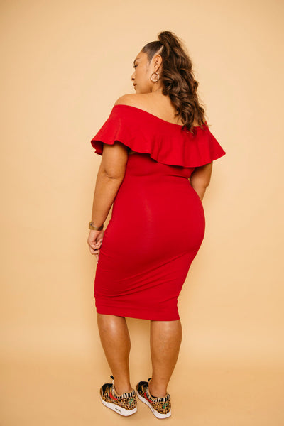 Diida Dress in Pomegranate Red