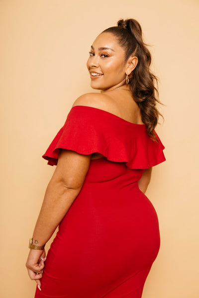 Diida Dress in Pomegranate Red